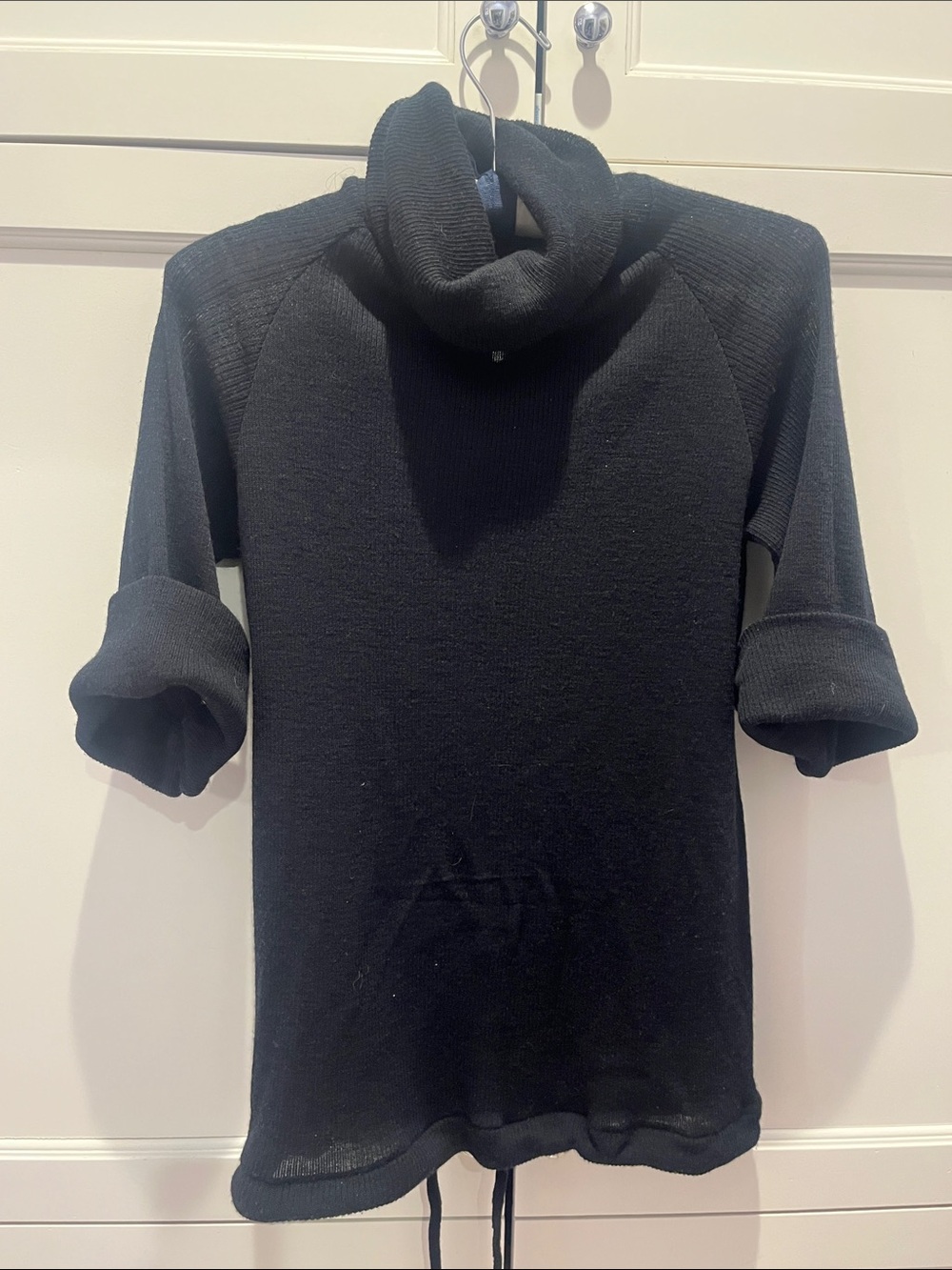 Yohji Yamamoto + noir. Black wool turtleneck